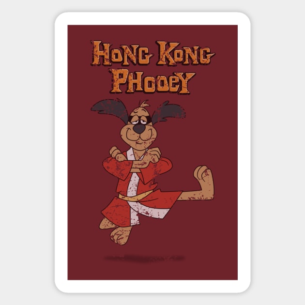 Hong Kong Phooey (aged and weathered) Sticker by GraphicGibbon